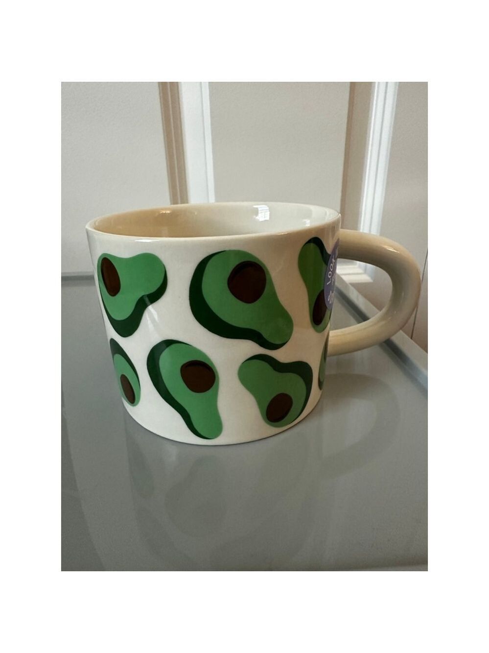 Room Essentials Avocado Stoneware Mug One Size White Green